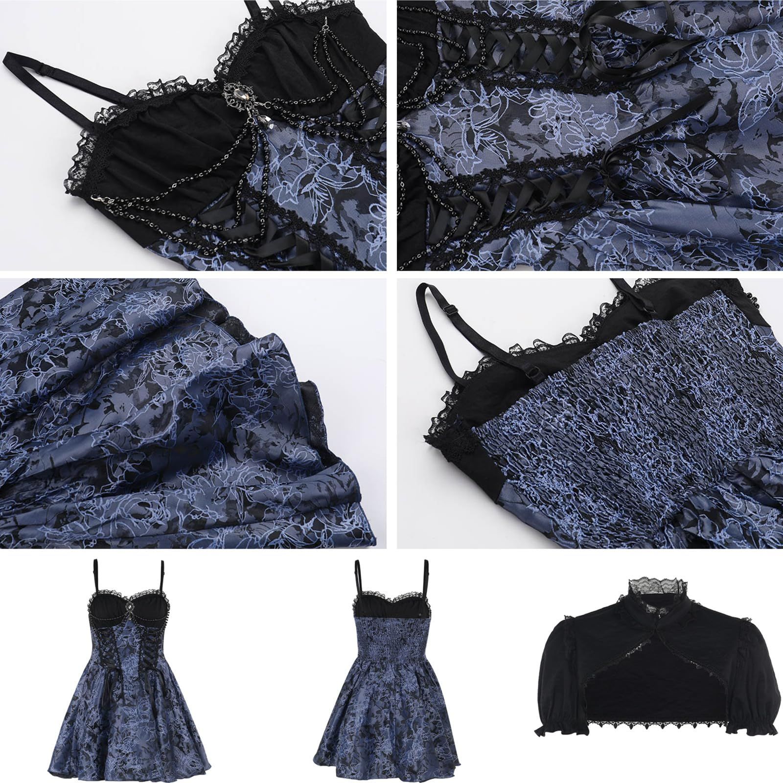 コスプレ アイドル衣装 ノースリーブ ミニ丈 黒 可愛い ドレス 原宿系 ゴシック 森ガール 甘ロリ ワンピース 姫 JSK ロリータ コスチューム 仮装 舞台衣装 ゴスロリ パーティー イベント Sivrusn ライブ 撮影