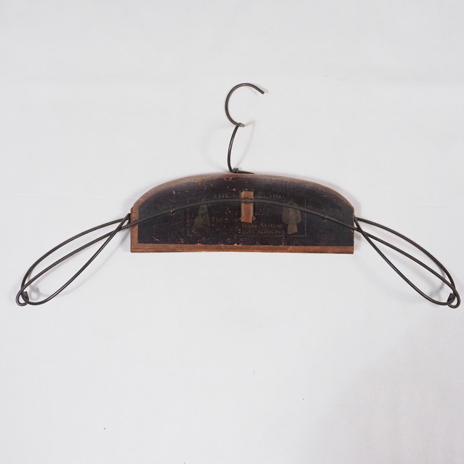 1900 s THE BELMAR Advertising Hanger Metal Wod USA アンティーク ハンガー