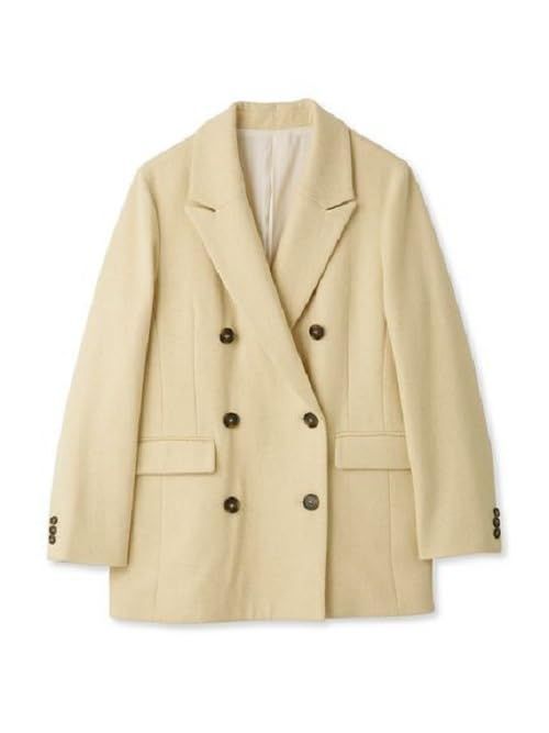 在庫 ミラオーウェン ウールピークドラペルオーバージャケットコート レディース