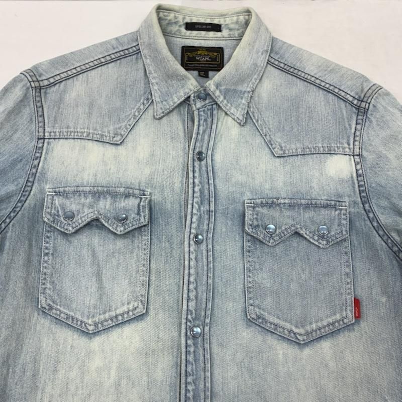wtaps デニムシャツ　M ダブルタップス 13AW ALLMAN L/S ウエスタン デニム シャツ 132GWDT