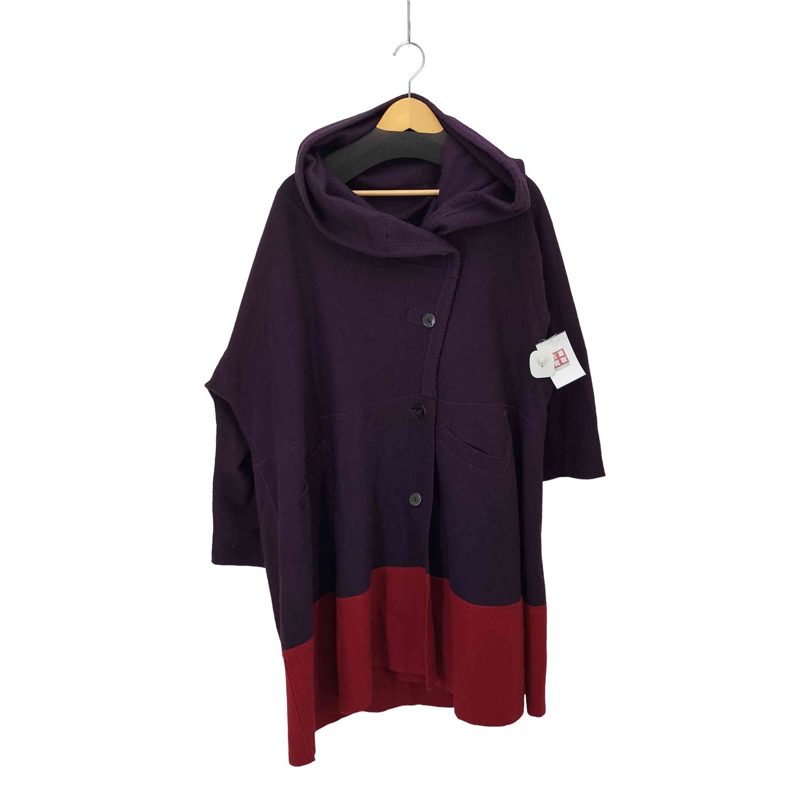 ヤッコマリカルド YACCO MARICARD バイカラー ウールコート レディース