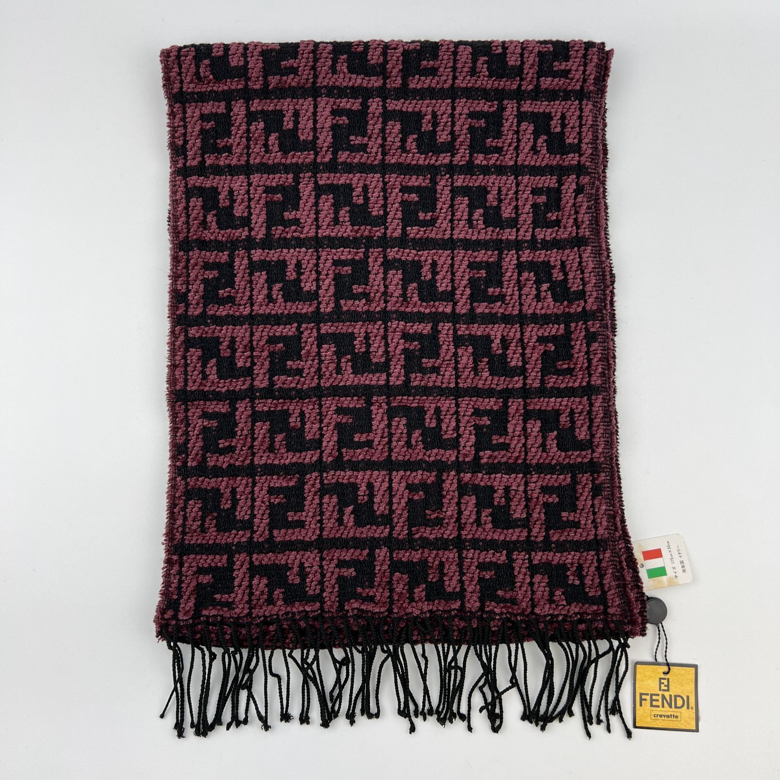 中古】FENDI フェンディ マフラー マルチカラー アクリリカ
