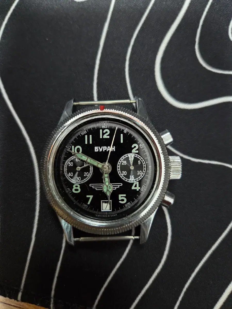 ブーラン Buran クロノグラフ ヴィンテージ リストウォッチ 手巻きムーブ