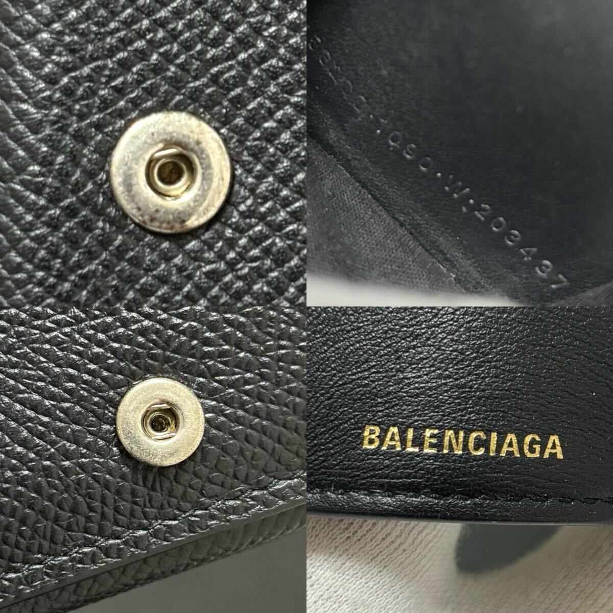 r45　バレンシアガ　三つ折り財布　ブラック r45 BALENCIAGA バレンシアガ 三つ折り財布 ブラック コンパクト