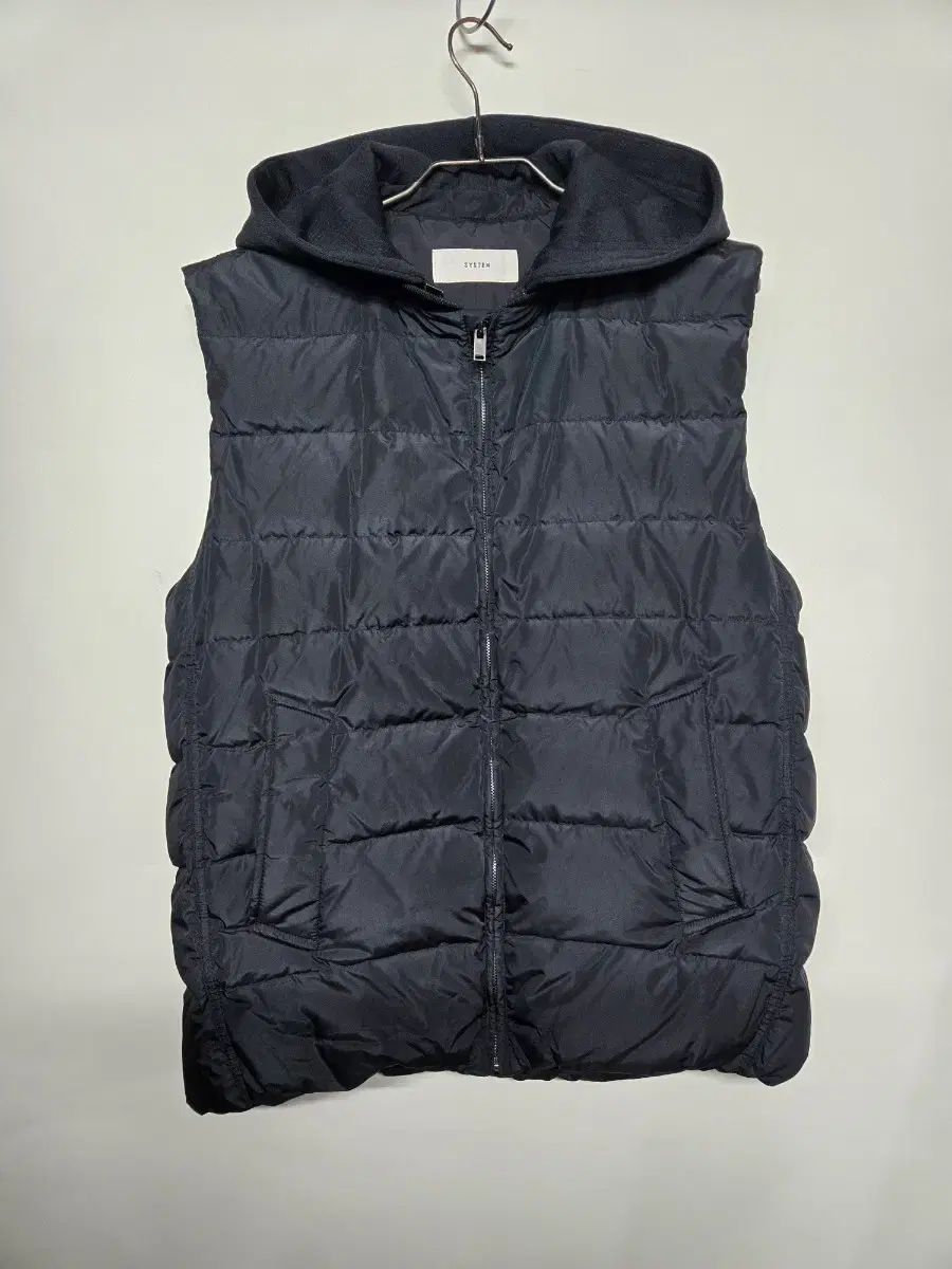 SYSTEM システム グース フード取り外し ダウン ベスト レディース 90
