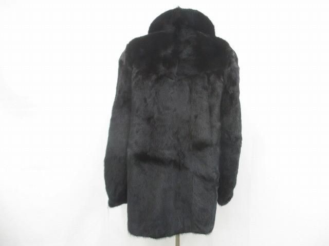 優 サガミンク SAGA MINK 金サガ 毛皮 リアルファー ミンク コート ブラック レディース