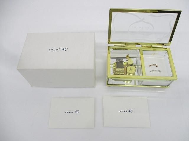 4℃ ディズニー 指輪 ペアリング 2点 K 10 オルゴールケース付き 9号 15号 メンズ レディース アクセサリー