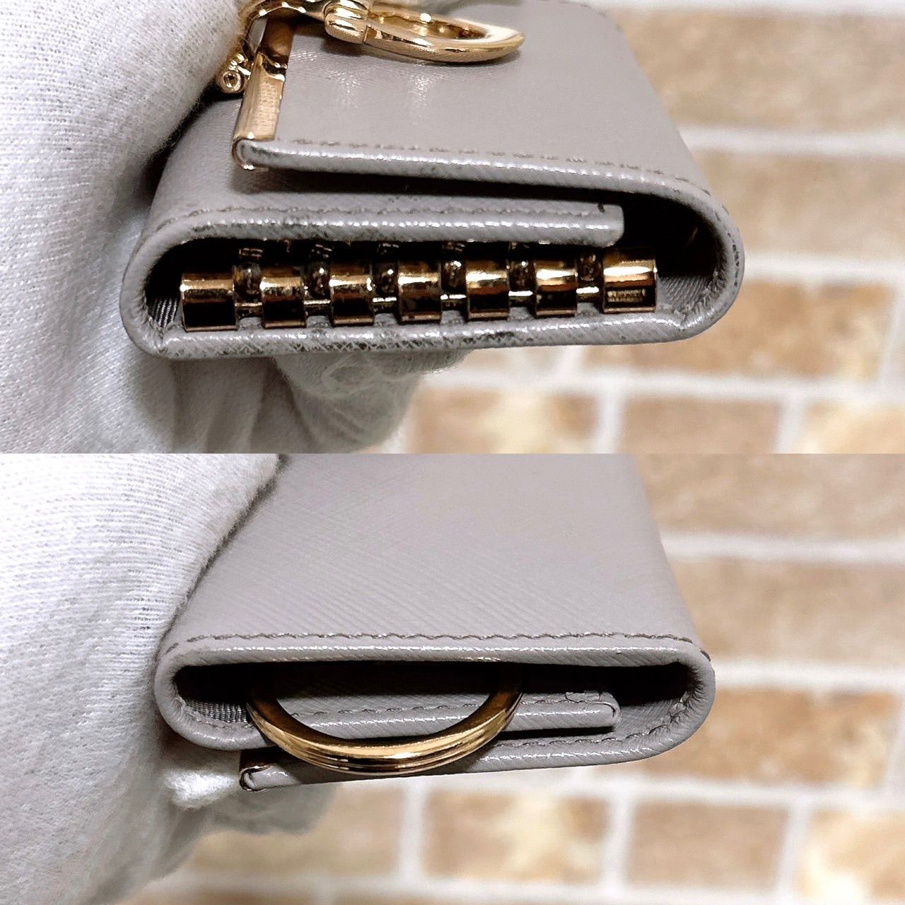 Salvatore Ferragamo 6連キーケース グレー 超美品) Ferragamo(フェラガモ)キーケース 6連 - メルカリ