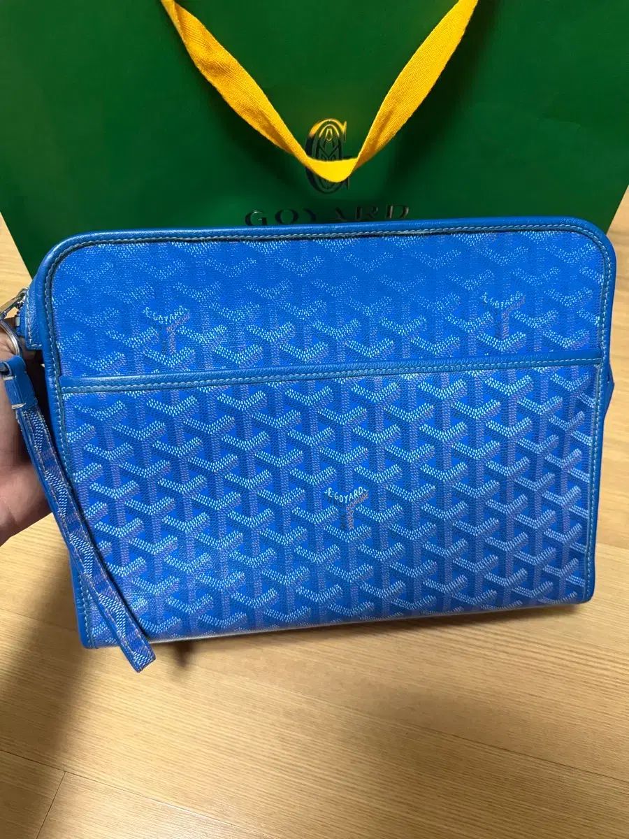 Masion Goyard ゴヤール クラッチバッグ ブルー お買い物バッグ 含む