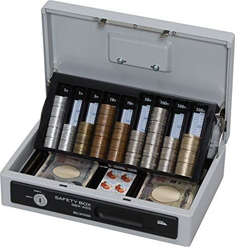 迅速に発送 アイリスオーヤマ 金庫 手提げ金庫 A 5 スリム ダブルトレー SBX-A S グレー 3 db 31742