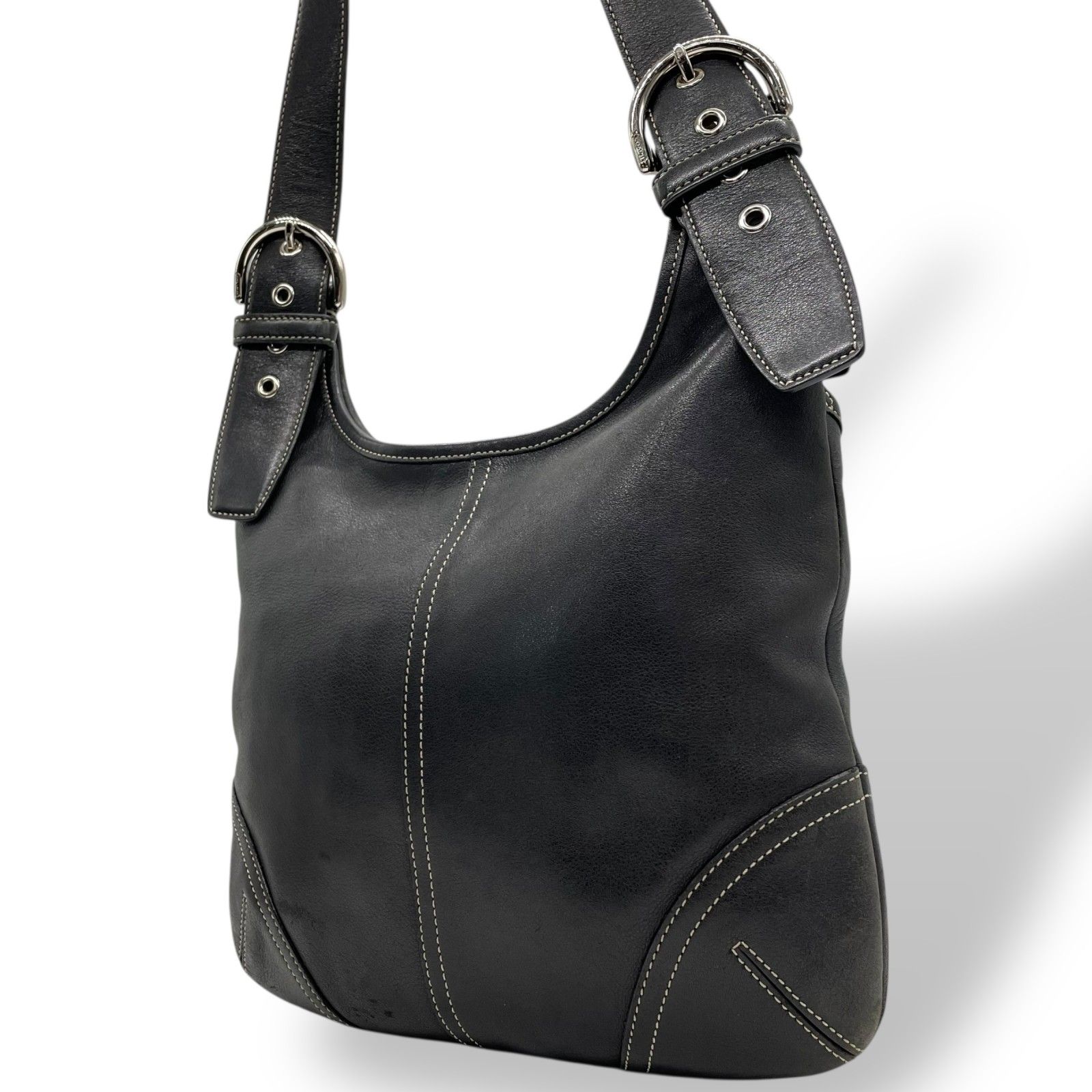 コーチ COACH ショルダーバッグ 9549 レザー 黒 ブラック シルバー金具 