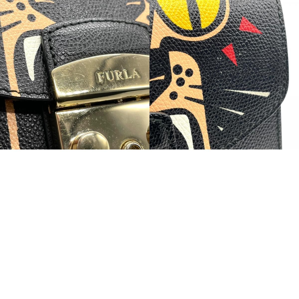 フルラ FURLA メトロポリス METROPOLIS ネコ柄 2WAYショルダーバッグ 