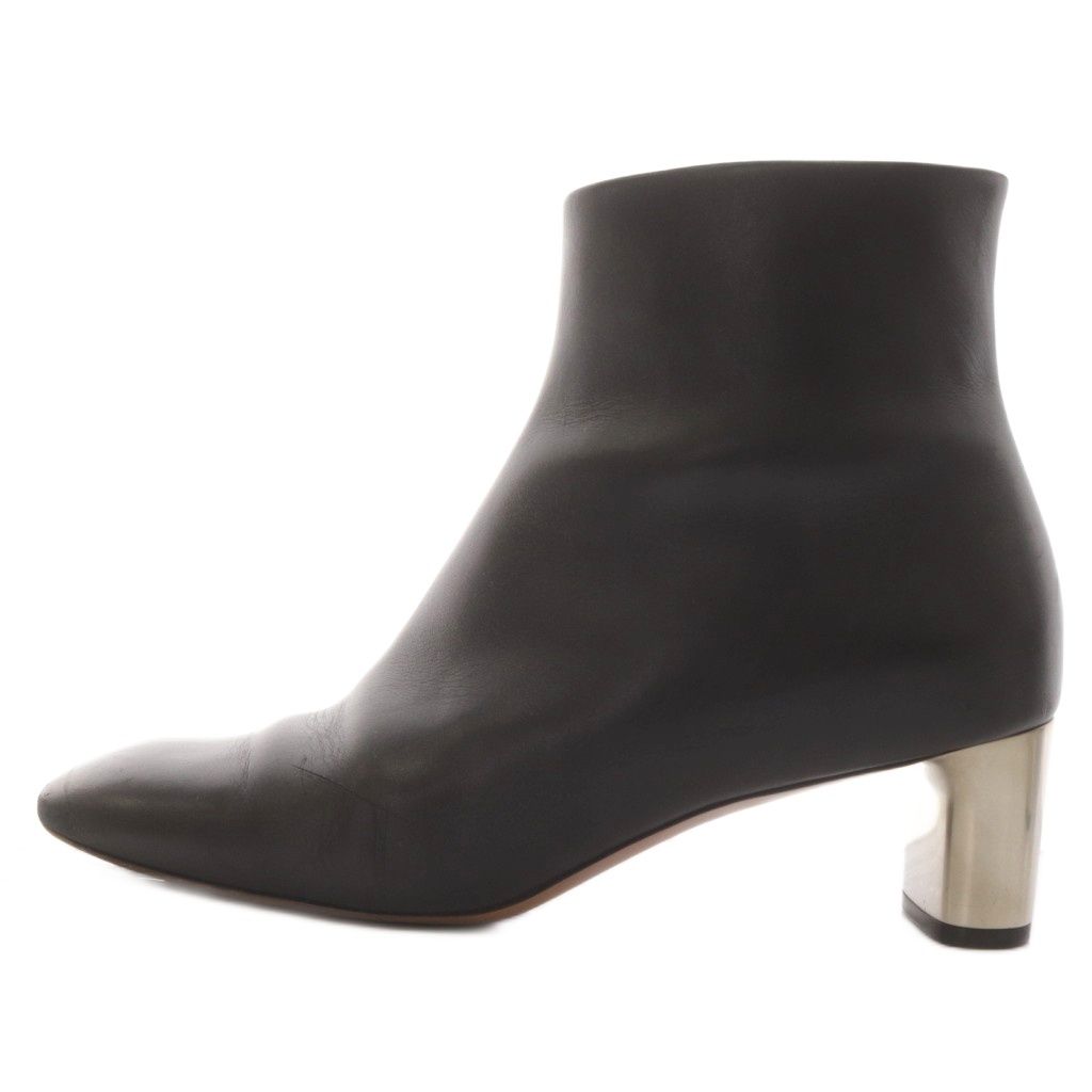 セリーヌ フィービー期 BAMBAM メタルヒール ショートブーツ レザー スクエアトゥ 37 黒