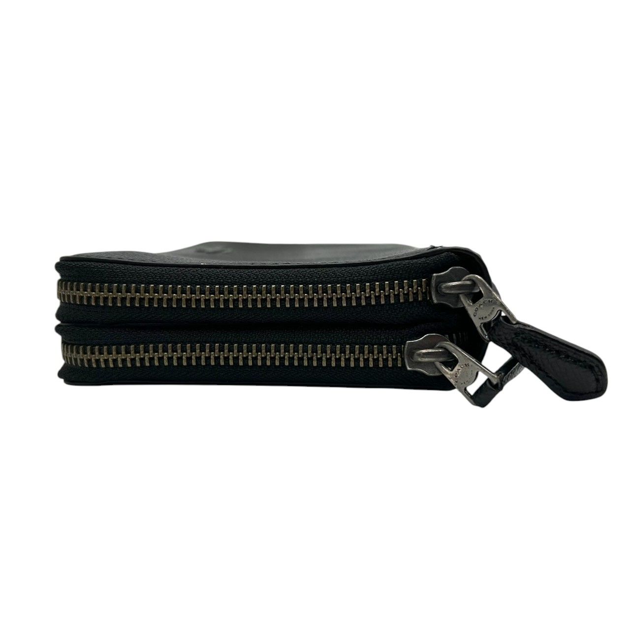コーチ トラベルオーガナイザー F23334 ダブルジップ ブラック 未使用級／極美品】コーチ COACH トラベルウォレット オーガナイザー