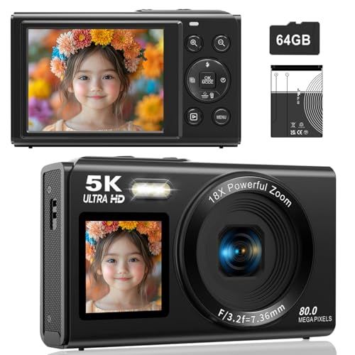 5K デジカメ スマホに送れる デジタルカメラ WIFI転送機能 8000万画素 5K デジカメ スマホに送れる デジタルカメラ WIFI転送機能 8000万画素