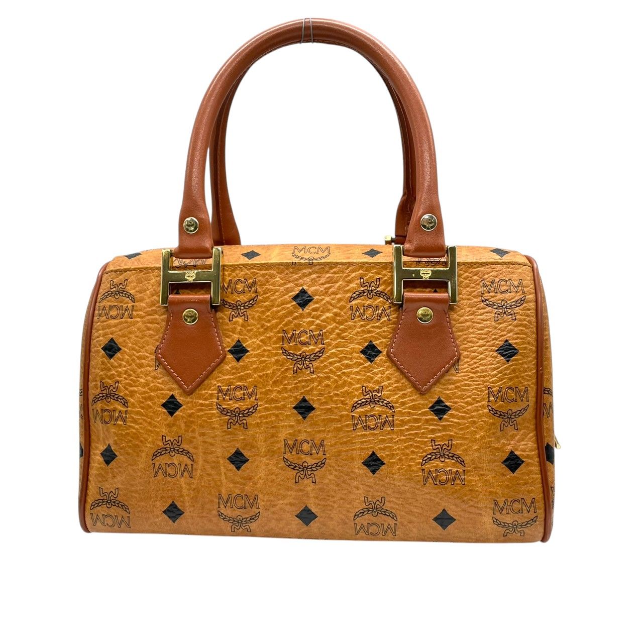 社外ベルト付】エムシーエム MCM ミニボストン ハンドバッグ