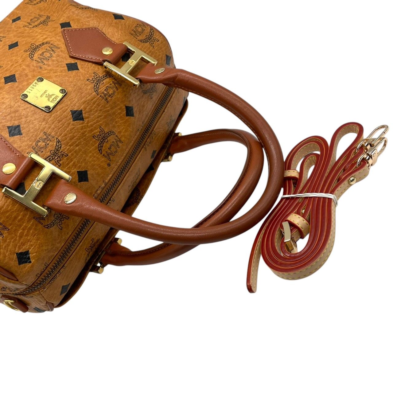 社外ベルト付】エムシーエム MCM ミニボストン ハンドバッグ