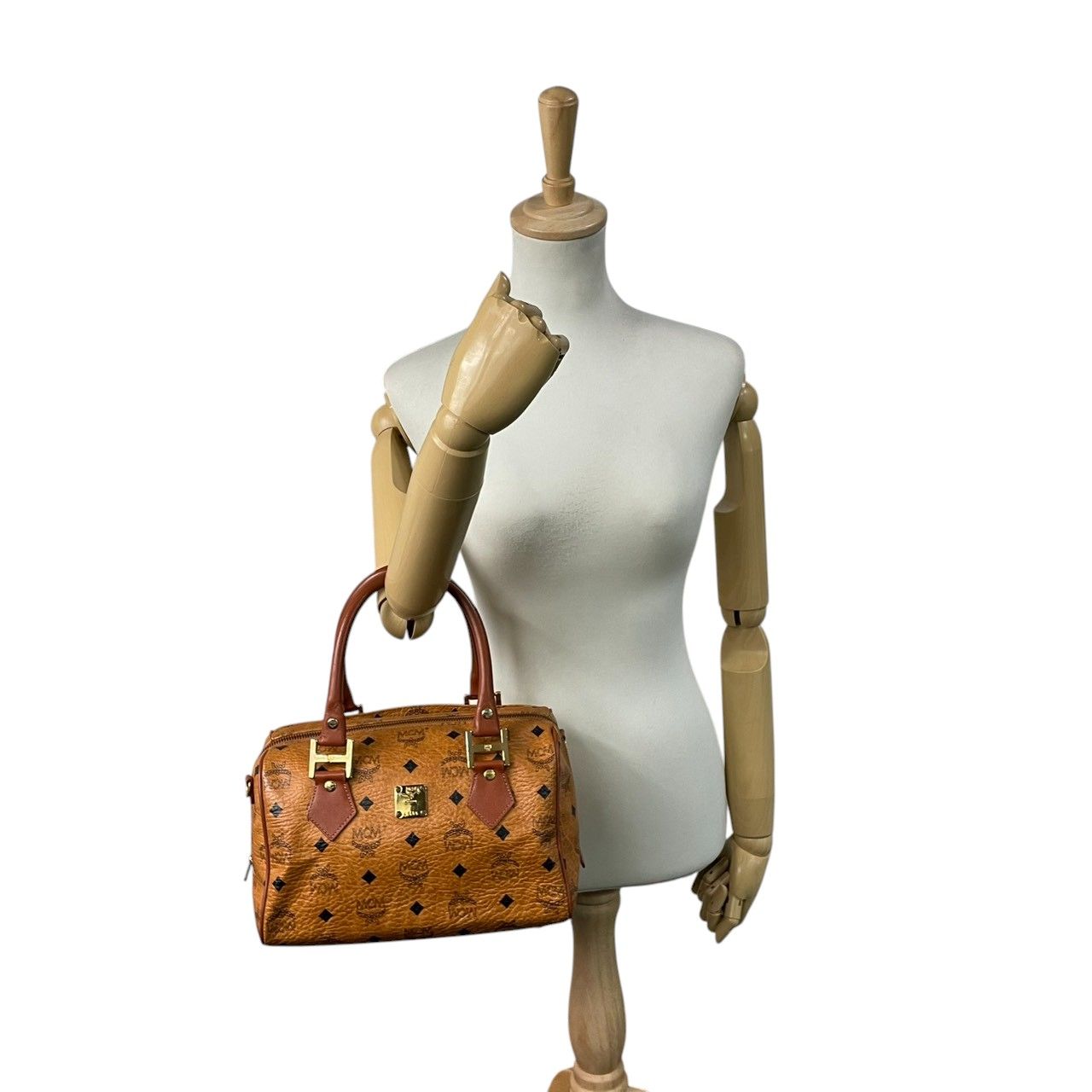 社外ベルト付】エムシーエム MCM ミニボストン ハンドバッグ