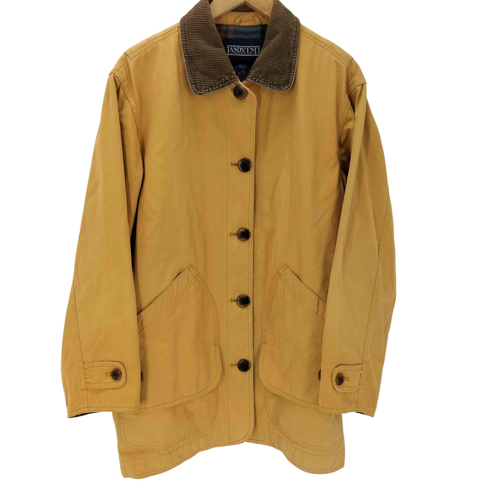 メンズ ランズエンド LANDS END 90S 裏地 チェック 襟 コーデュロイ