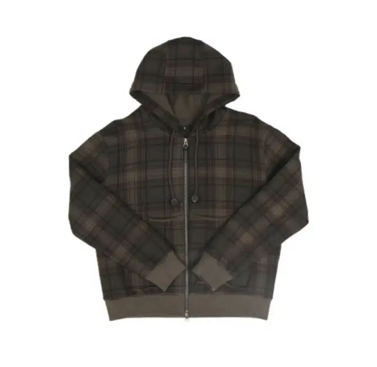 サファリスポット タータンチェック フードジップアップ