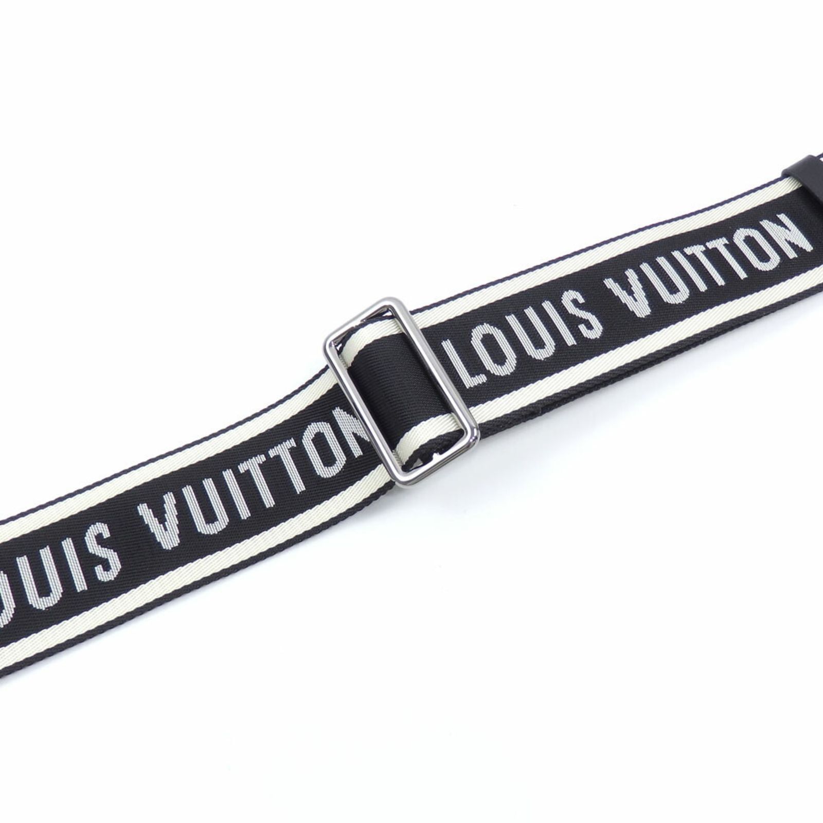  ルイ ヴィトン Louis Vuitton ショルダーストラップ J 02496 ナイロン ブラック ホワイト 黒 白 レディース メンズ その他 小物