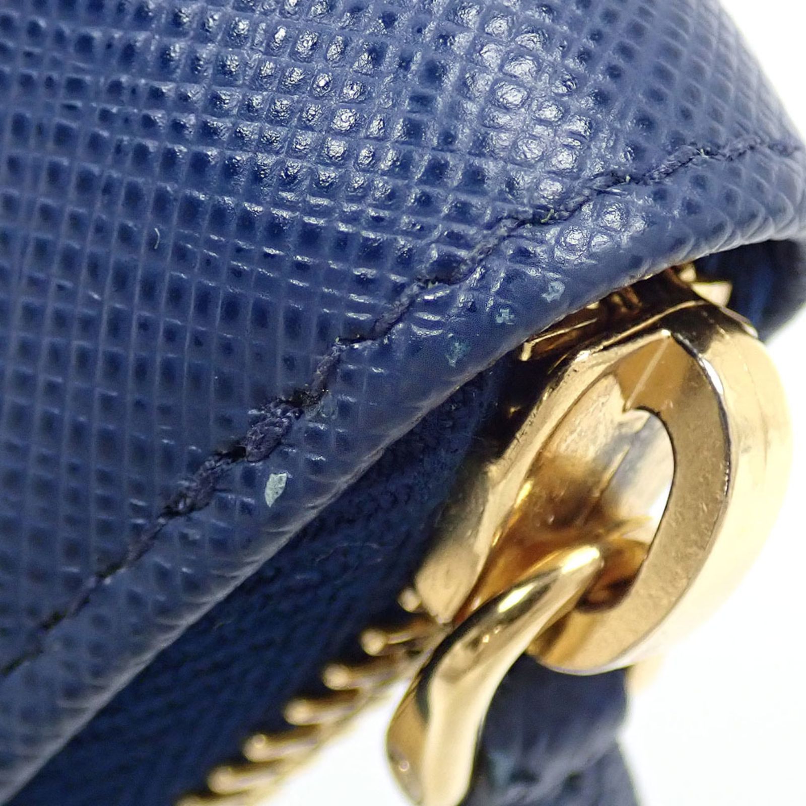  プラダ Prada コインケース レディース ブルー 青 レザー 1 MM 268 小銭入れ ラウンド コインケース 小銭入れ 小物