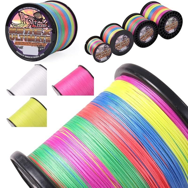 放浪カモメ PEライン 釣り糸 5号 500M クリア ホワイト 4本編 60lb