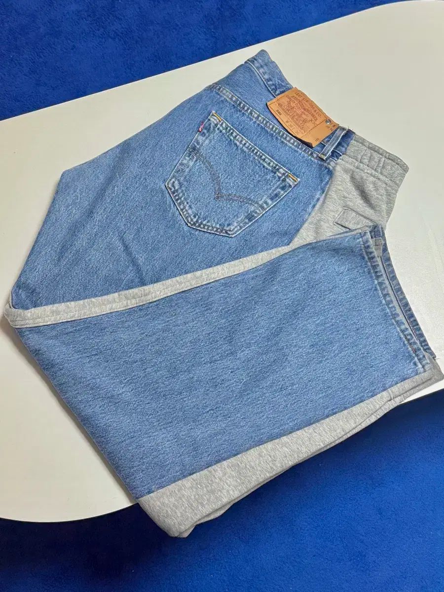 L BLESS ブレス オーバ ジョギング スウェットパンツ ヘザーライトブルー ライトブルー