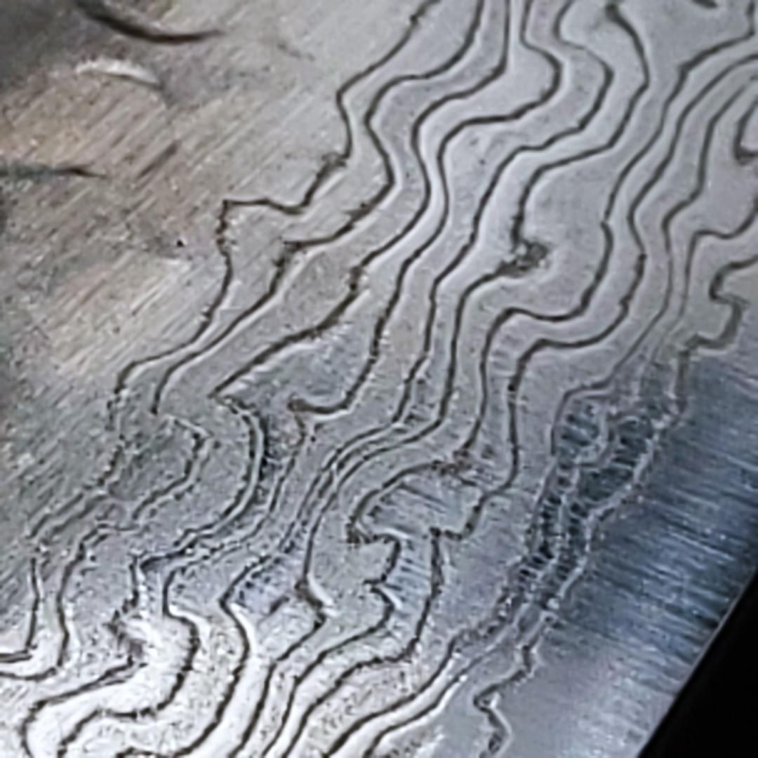 AUS10 ダマスカス 三徳包丁 185㎜ G9363 焼栗柄 月光作 1点物 - メルカリ