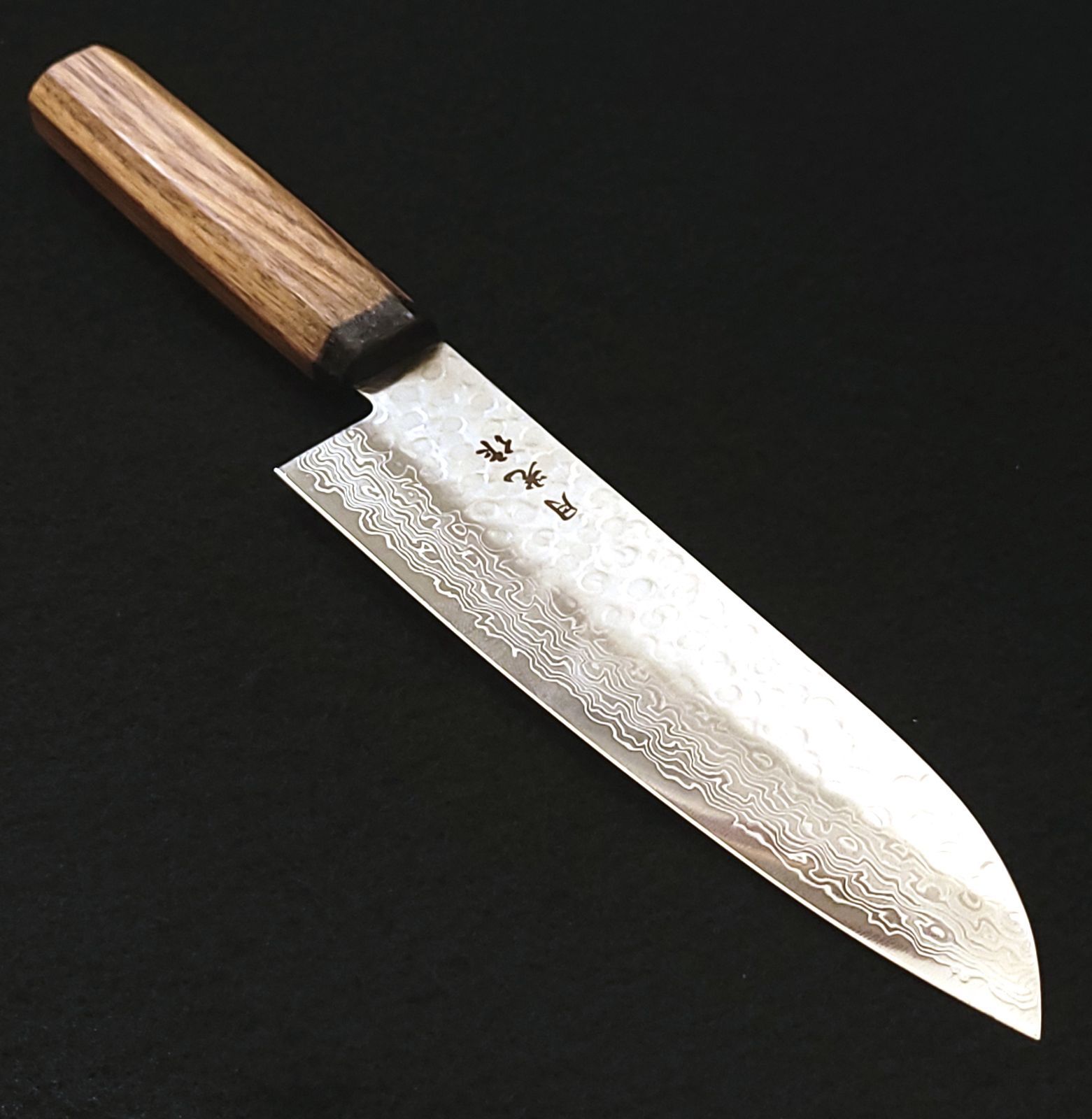 AUS10 ダマスカス 三徳包丁 185㎜ G9363 焼栗柄 月光作 1点物 - メルカリ