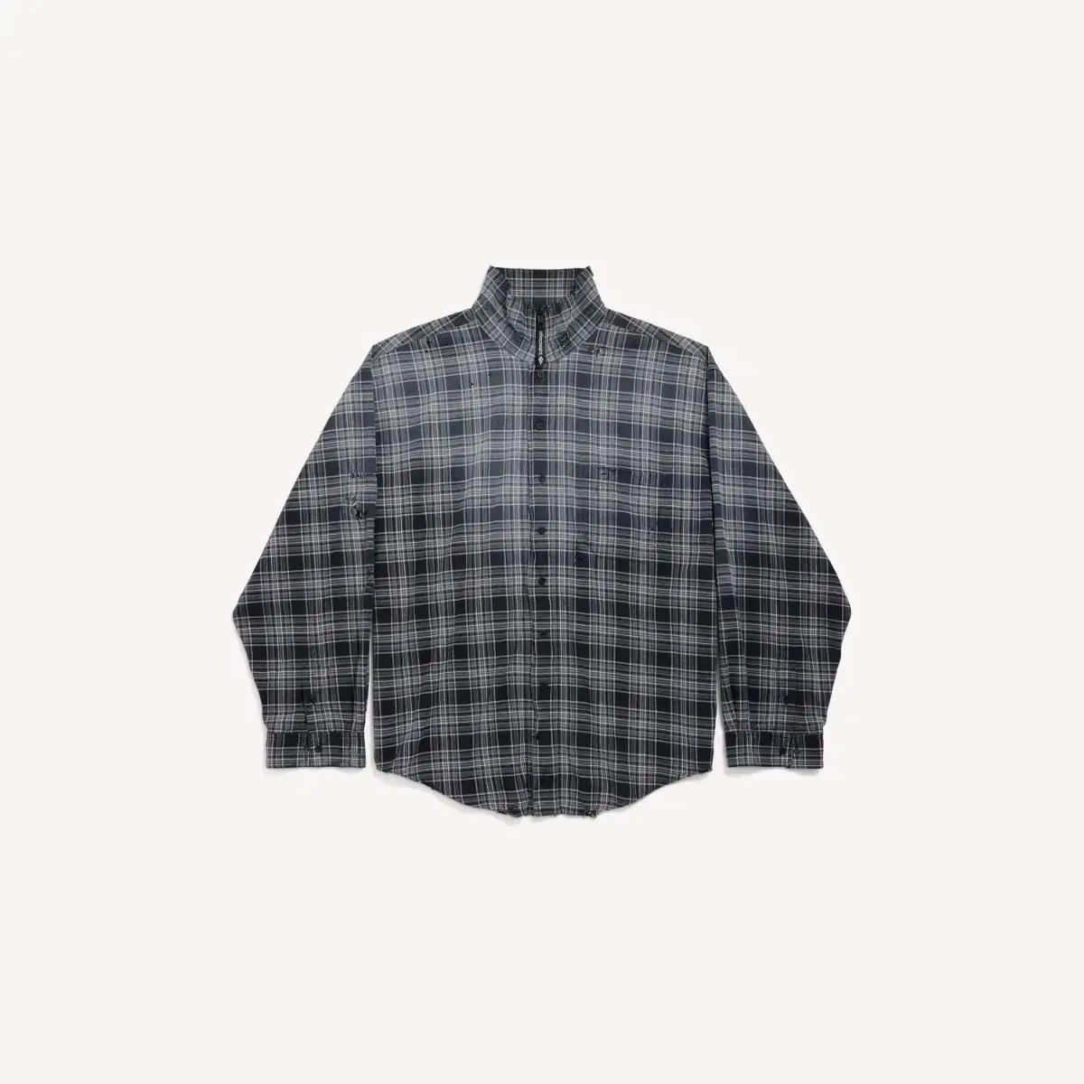 バレンシアガ ジップアップシャツ グレー バレンタクシー コンバット等 中