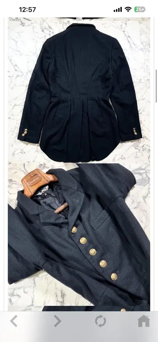 ブラック COMME des GARCONS コム・デ・ギャルソン ブラック ジャケット ゴールド ボタン