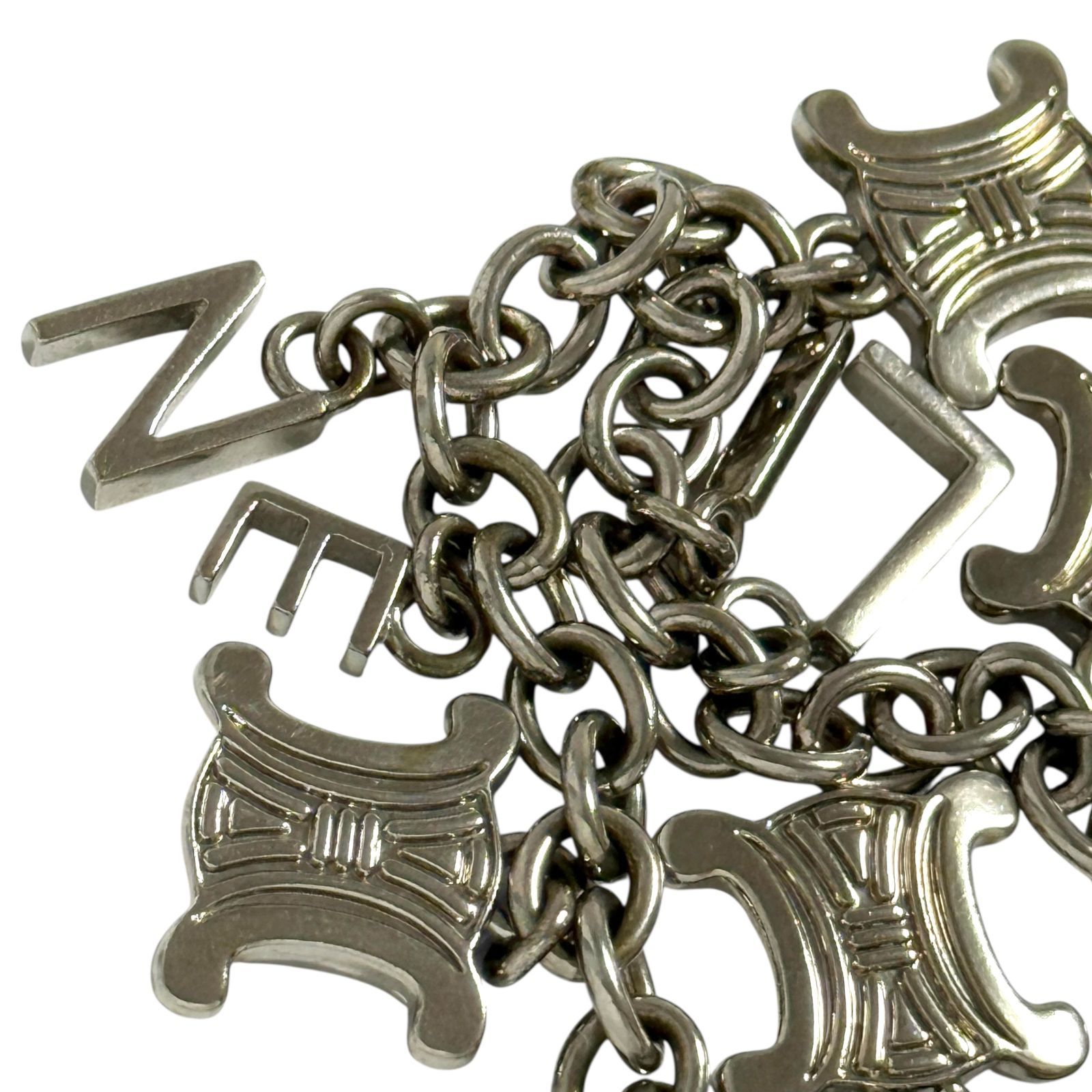 セリーヌ メンズ レディース トリオンフ チャーム ブレスレット シルバー色