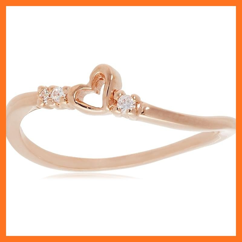 ブルーム レディース リング シルバー ピンクゴールドメッキ キュービックジルコニア ハートモチーフ ピンキーサイズあり 0770 0403 0012 0003 日本サイズ3号