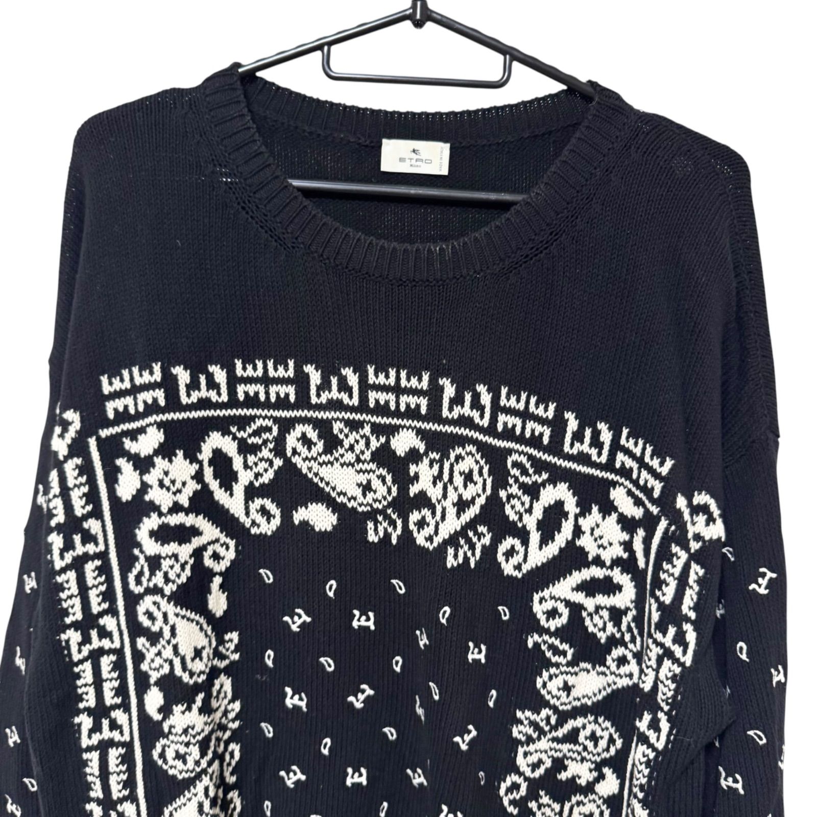 ETRO エトロ メンズ トップス ニットセーター ペイズリーバンダナ刺繍