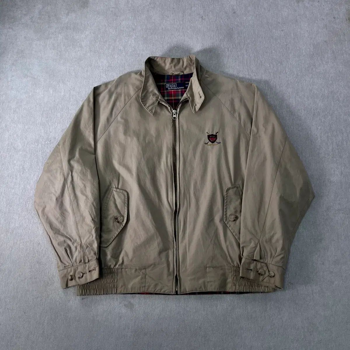 100 80 s 日京産業 ポロラルフローレン シールドロゴ ブルゾン ジャケット