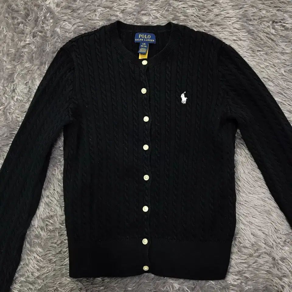 ガールズ 12 14 A級 24年 ポロ POLO ラルフローレン ケーブル カーディガン