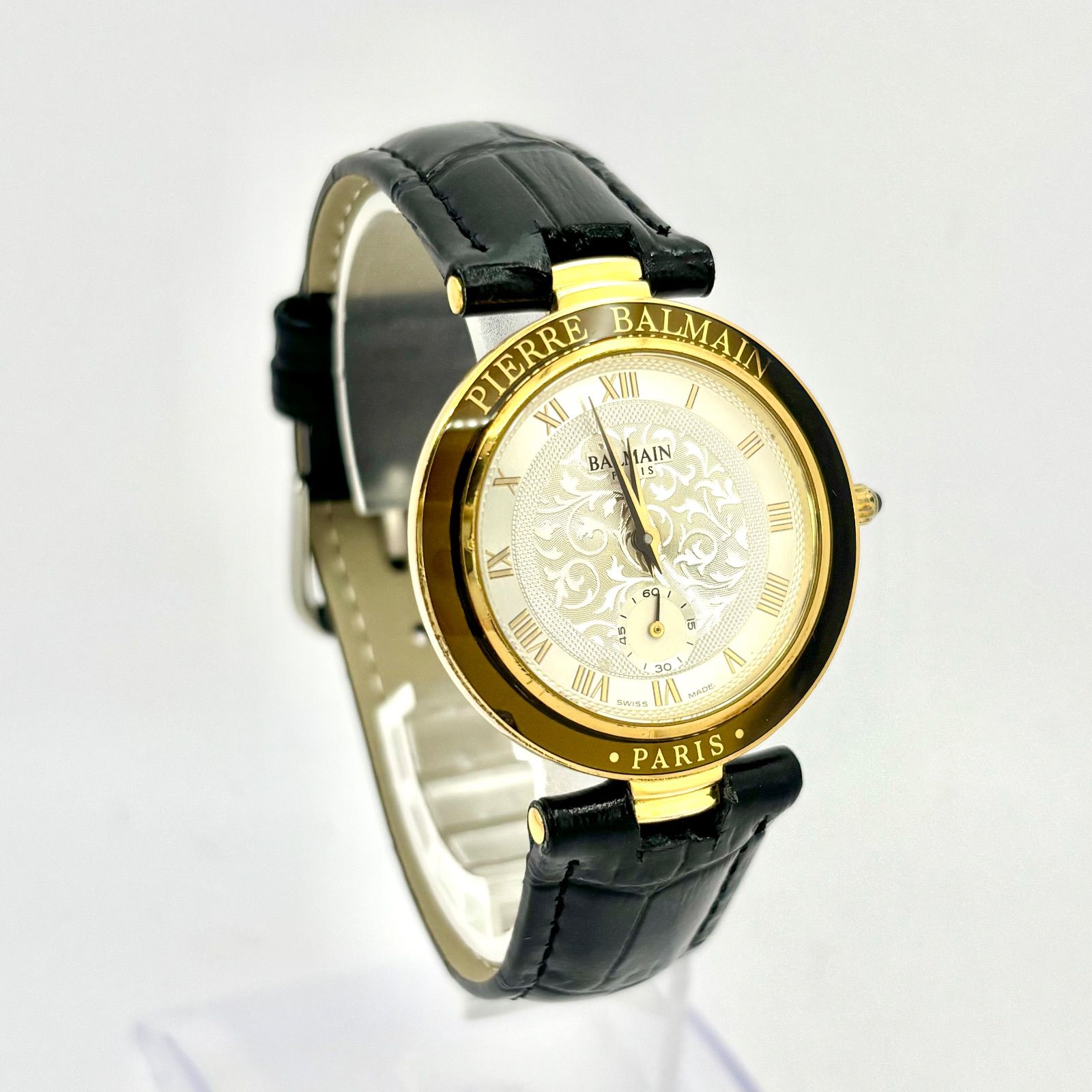 PIERRE BALMAIN 腕時計 ブラック ゴールド 稼働中。 PIERRE BALMAIN 腕時計 ブラック ゴールド 稼働中。 PIERRE BALMAIN