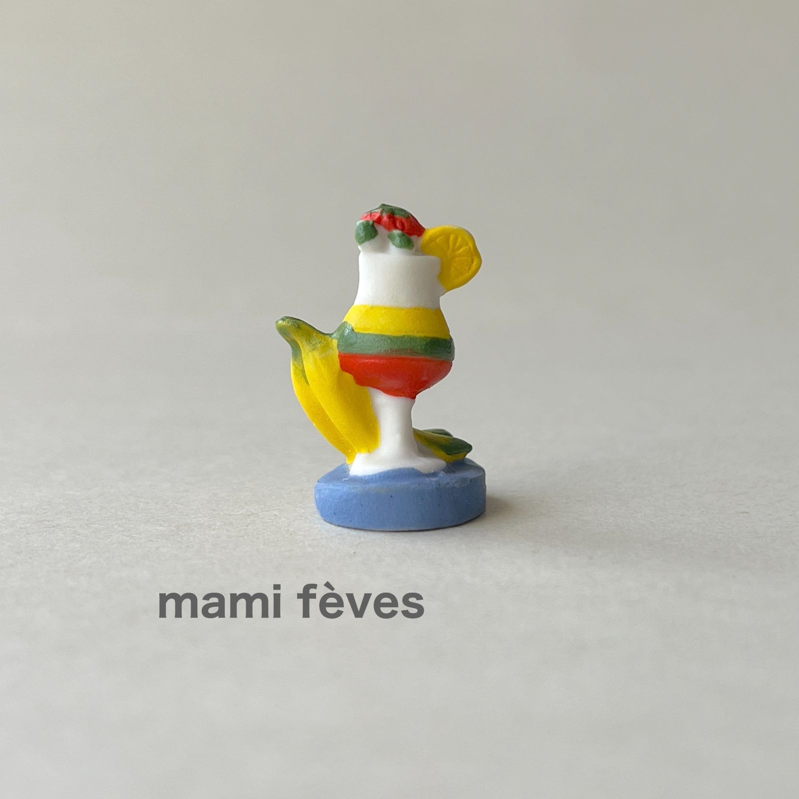 レモンのデザート　フェーブ　フェーヴ　フランス　陶器　ミニチュア　置物 レモンのデザート フェーブ フェーヴ フランス 陶器 ミニチュア 置物