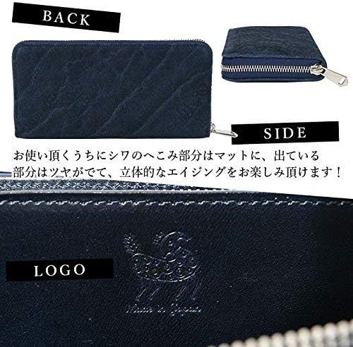  ズー 日本製 ZLW 101 象革 長財布 ラウンドファスナー 大容量 スリム メンズ グリーン 長財布 財布 ケース 小物入れ