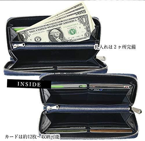 ズー 日本製 ZLW 101 象革 長財布 ラウンドファスナー 大容量 スリム メンズ グリーン