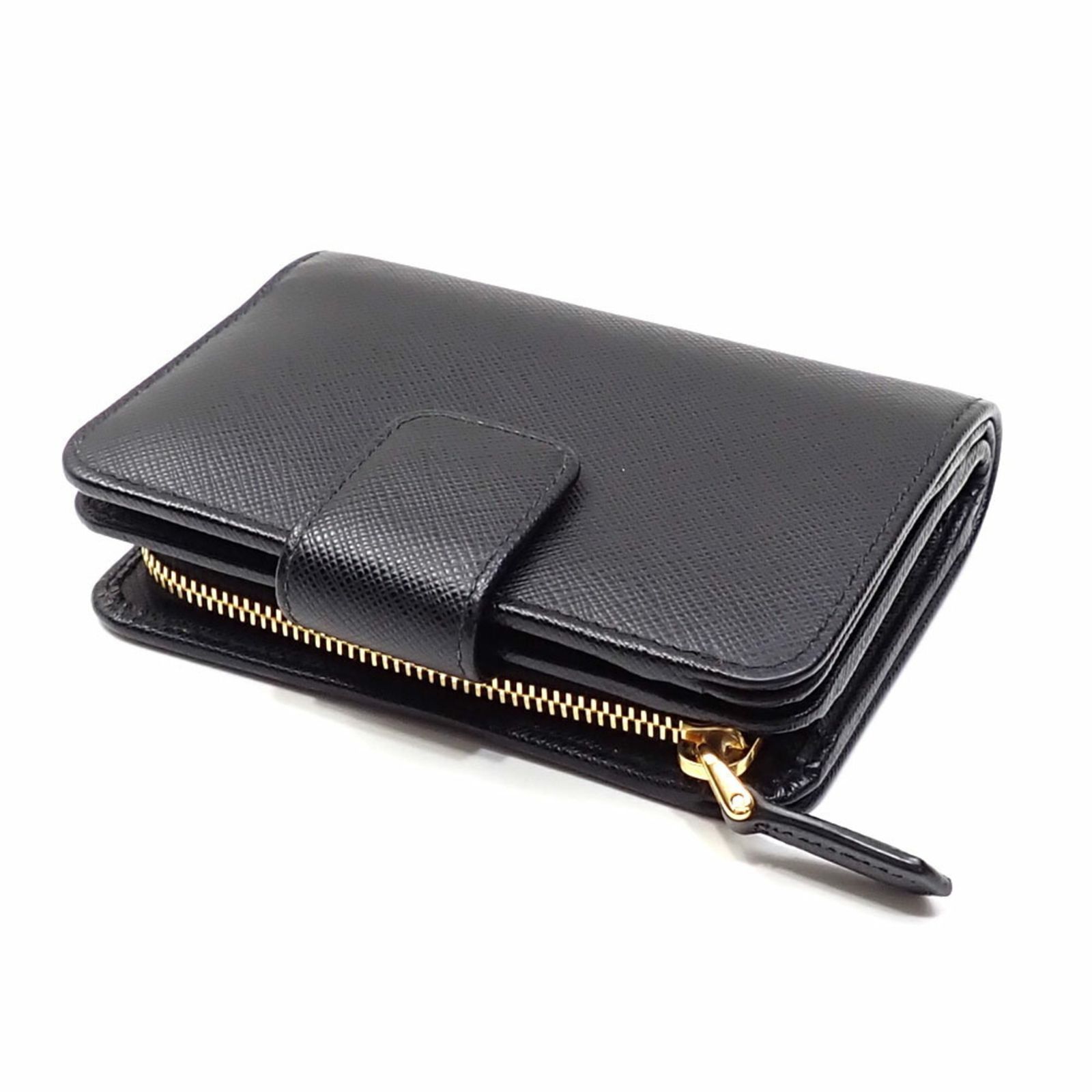 プラダ(Prada) プラダ 二つ折り 財布 レディース ネロ ブラック レザー