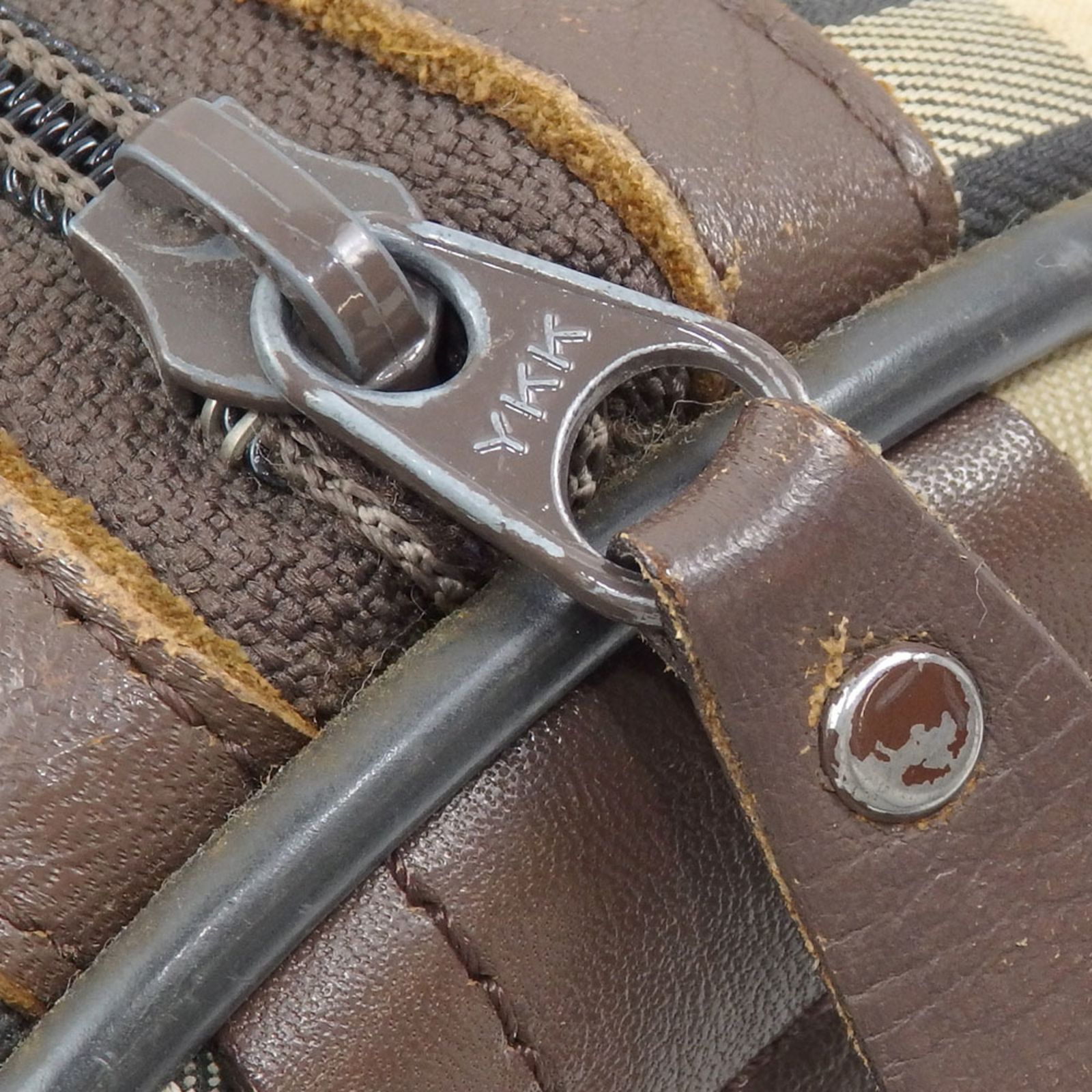 中古 バーバリーズ ハンドバッグ レディース ベージュ ブラウン キャンバス レザー ミニボストン チェック バーバリー(Burberry) バーバリーズ ハンドバッグ レディース ベージュ