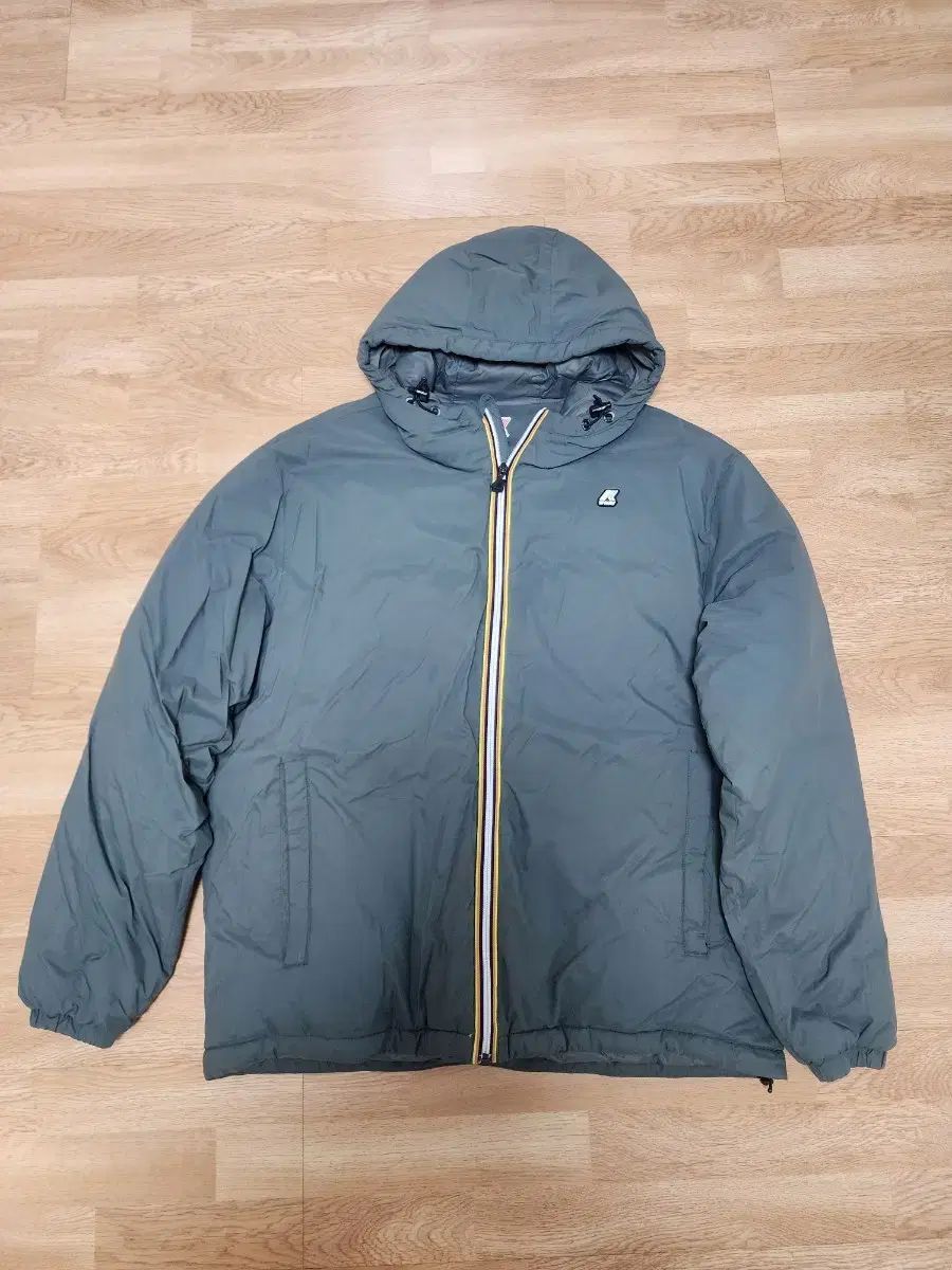 K WAY カーキ色 ダウン XLサイズ