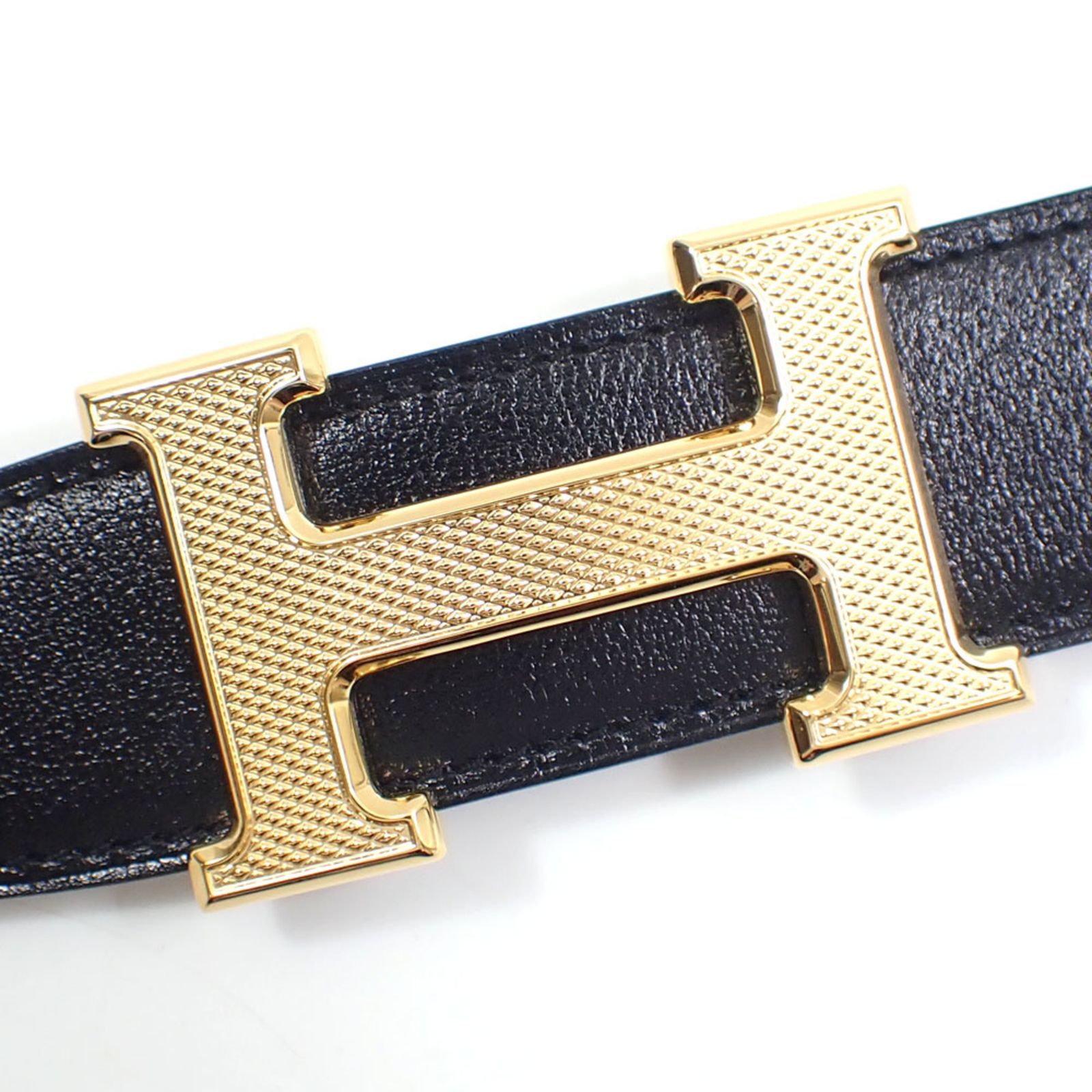 エルメス(Hermes) エルメス ベルト ベルトバックル Hギヨシェ & レザー