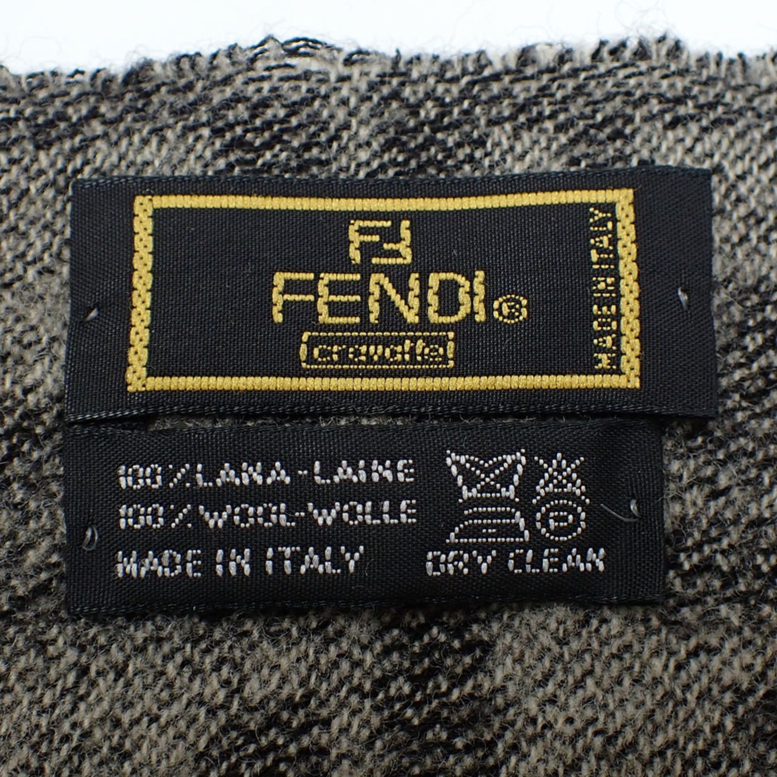  フェンディ Fendi マフラー レディース ウール グレー ストール ショール 小物