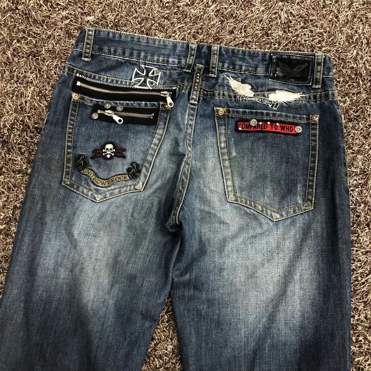 36 ロビンズジーン Y 2 k ワイド デニム パンツ