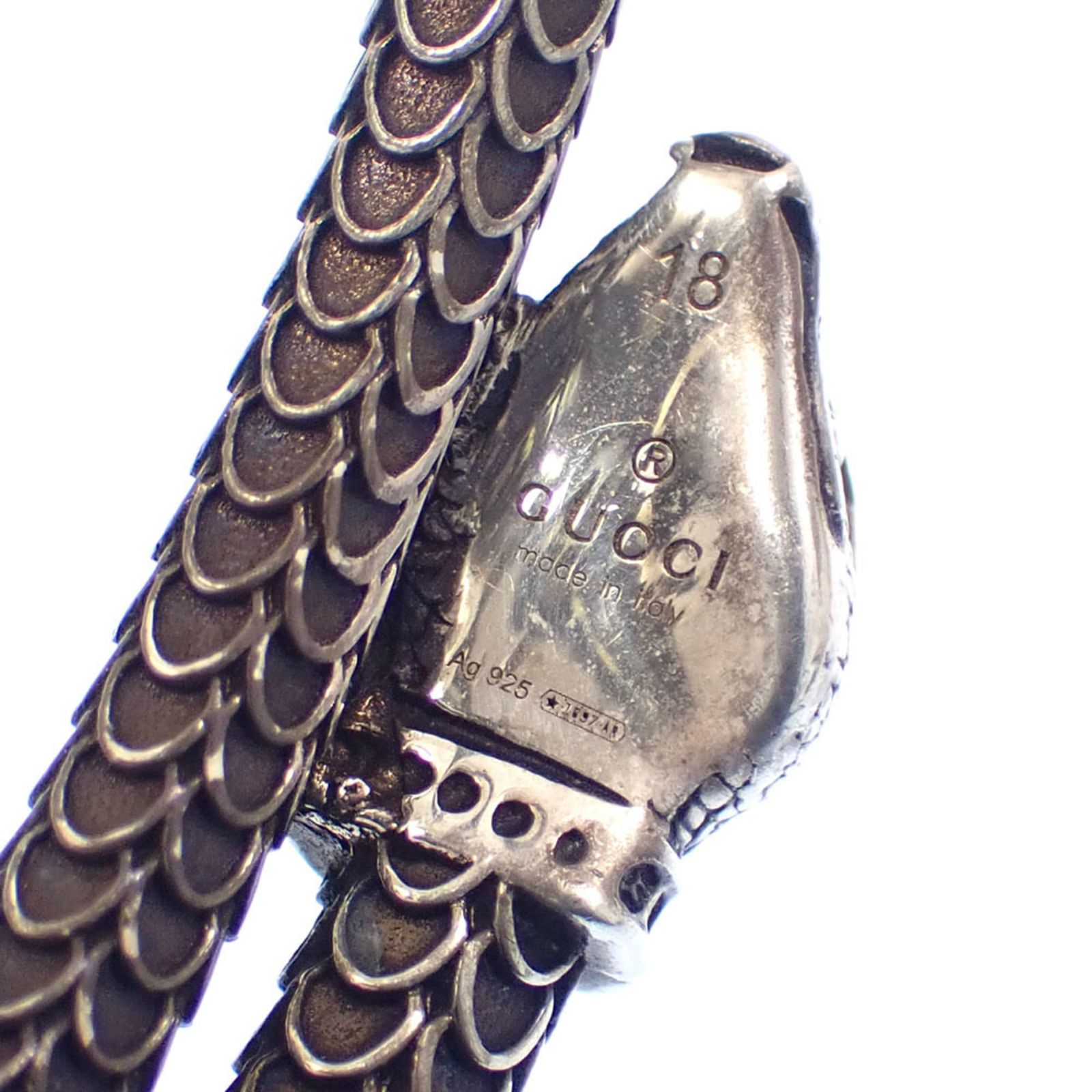 GUCCI ガーデンスネーク　シルバーバングル　Ag925 18 グッチ バングル/ブレスレット アクセサリー メンズ ガーデン バックル