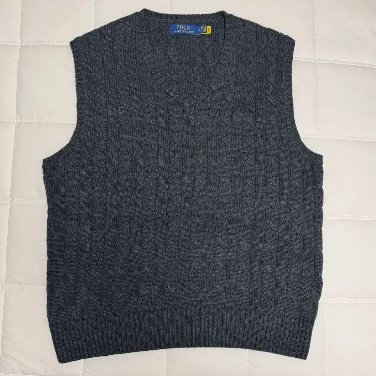 Polo Ralph Lauren グレー ケーブルニットベスト Lサイズ ポロラルフローレン ケーブル ニット ベスト グレー - メルカリ