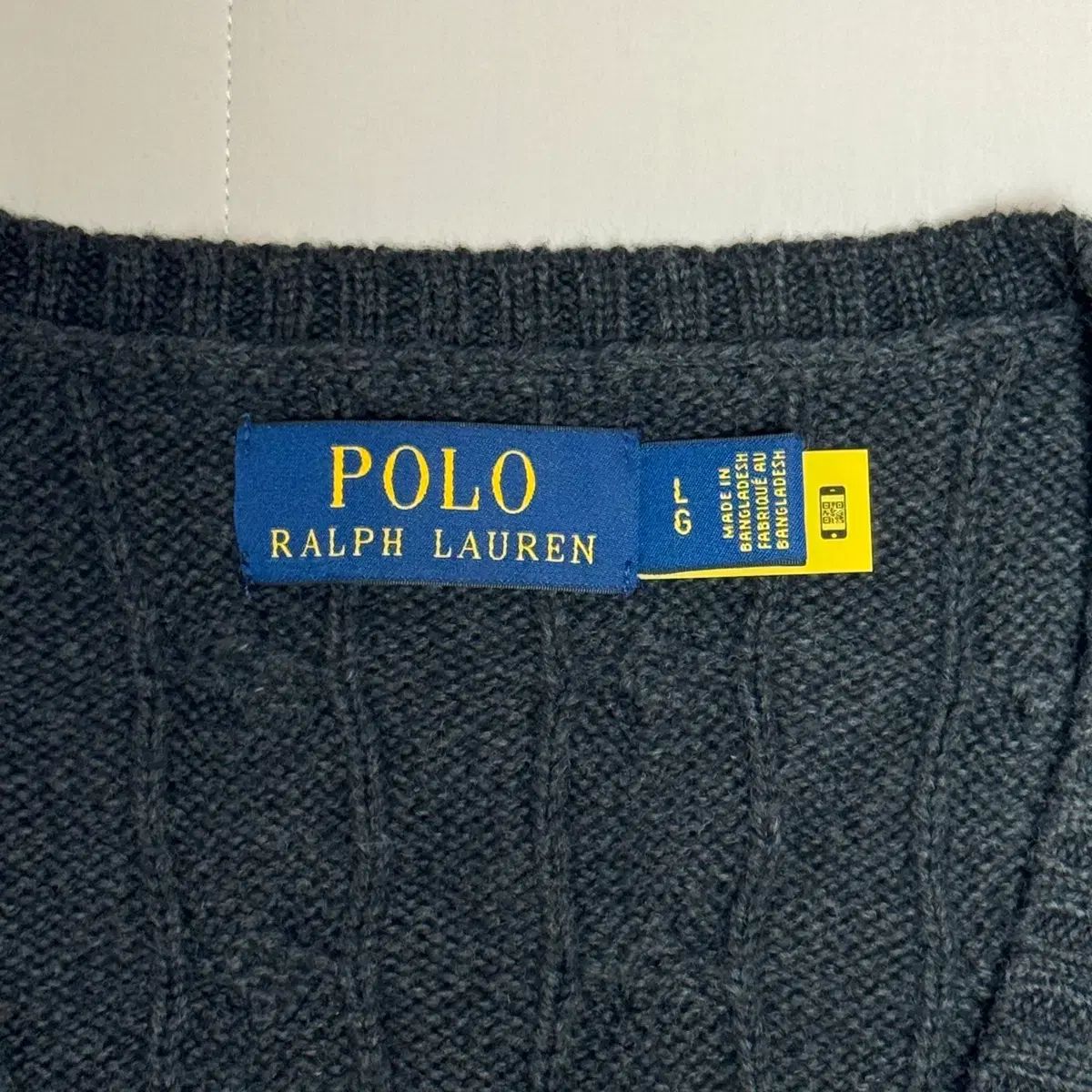 ポロラルフローレン ケーブル ニット ベスト グレー - メルカリ